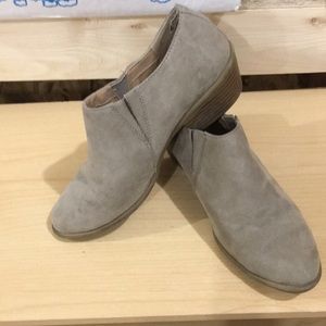Suede bootie.